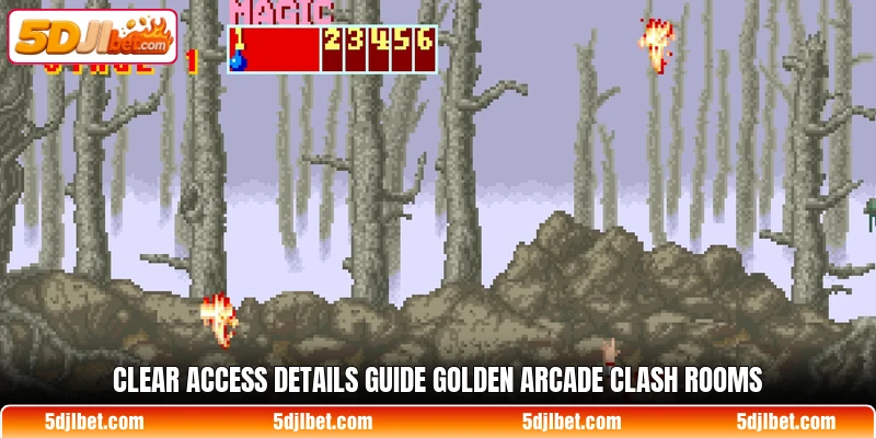 Clear access details guide Golden Arcade Clash rooms