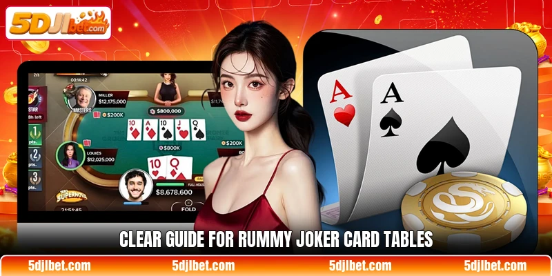 Clear guide for rummy joker card tables