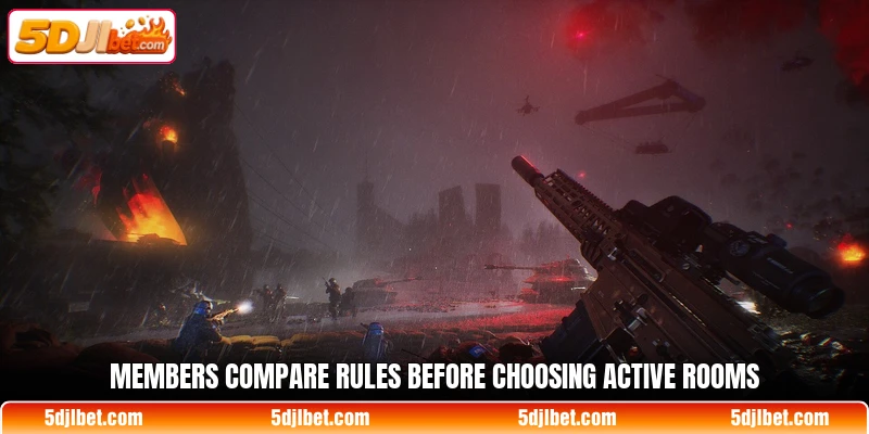 Members compare rules before choosing active rooms Members compare rules before choosing active rooms