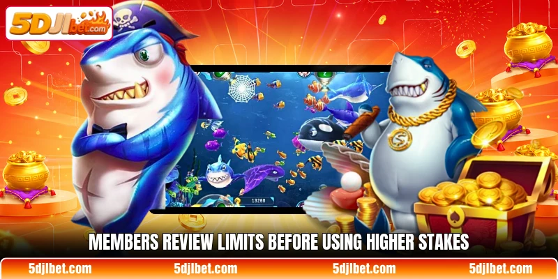 Members review limits before using higher stakes Members review limits before using higher stakes