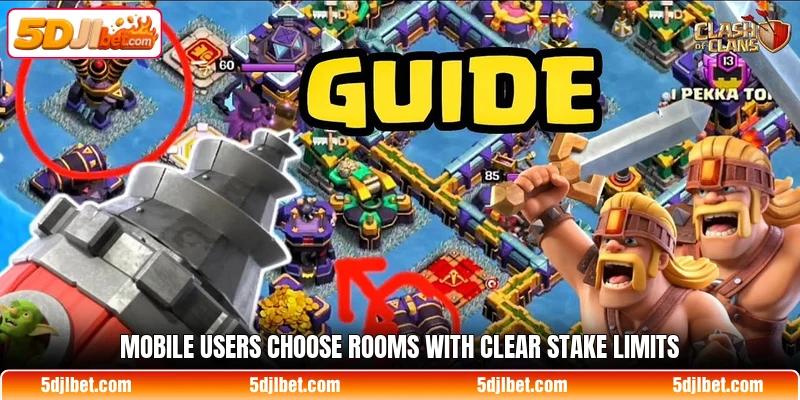 Mobile users choose rooms with clear stake limits Mobile users choose rooms with clear stake limits