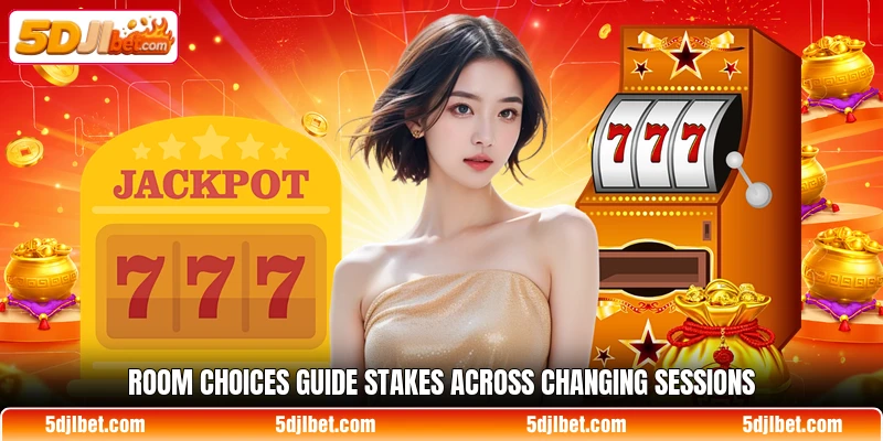 Room choices guide stakes across changing sessions Room choices guide stakes across changing sessions