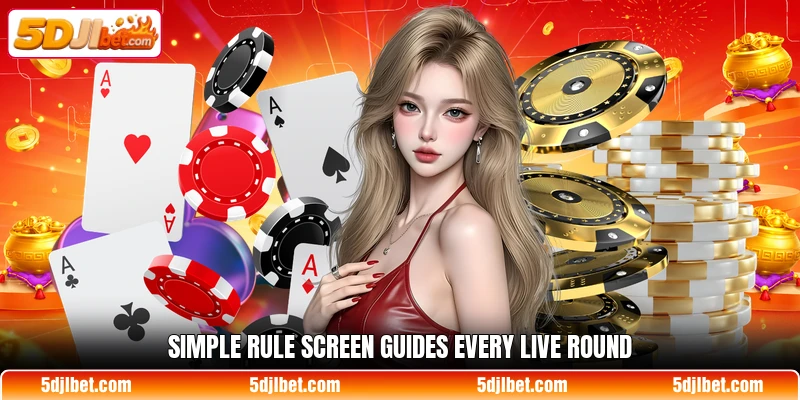 Simple rule screen guides every live round