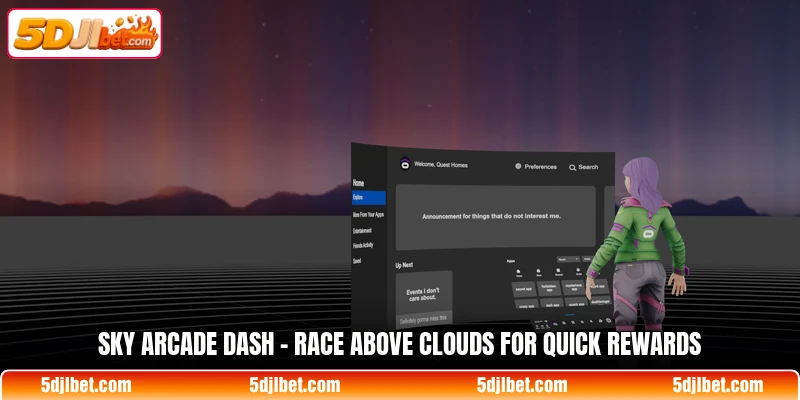 sky arcade dash race above clouds for quick rewards